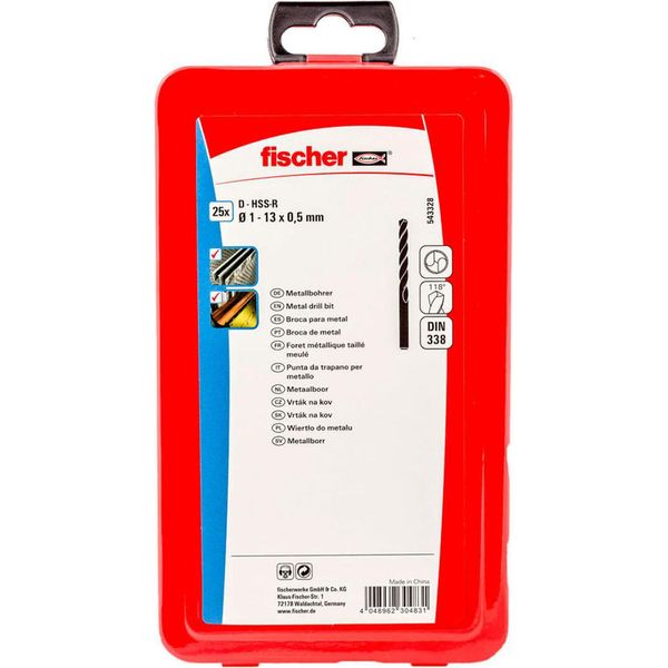 Set Di Punte Per Trapano Fischer Ms Metallo Acciaio Inox 25 25 Pezzi-image