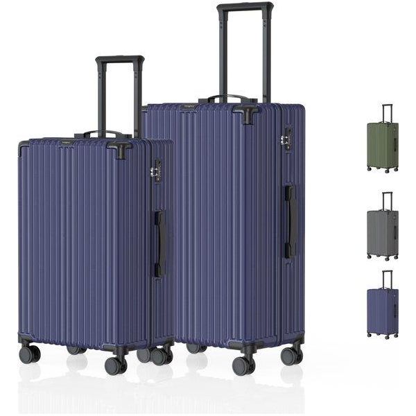 Voyagoux® - Set Di Valigie Da Viaggio M/L - Valigia - 2 Pezzi - Valigia Da Viaggio Con Ruote - Blu Scuro - Chiusura Tsa-image
