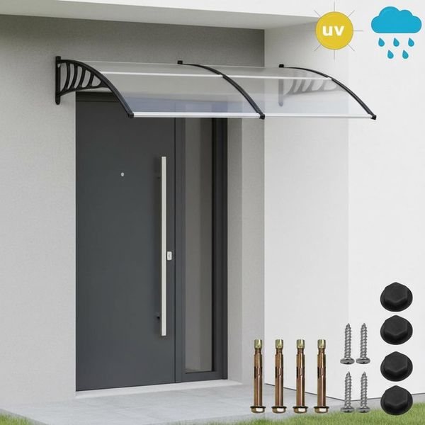 Tettoia Per Porta D'ingresso Porta Di Plastica Tettoia Per Porta D'ingresso Tettoia 240X90 Cm-image