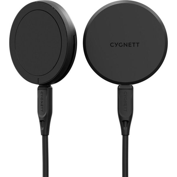 Cygnett Chargepuck Qi2.0 Cuffie Smartphone Nero Usb Carica Wireless-image