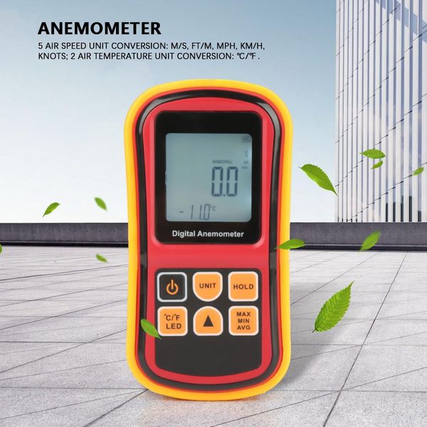 Anemometro, Anemometro Digitale, Misuratore Di Velocità Del Vento, Misuratore Di Velocità Del Vento, Tester Di Velocità Del Vento-image