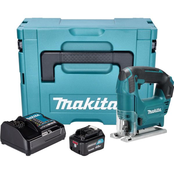 Makita Jv 101 DSM1J Seghetto Alternativo A Batteria 12 V Max. 65 Mm + 1X Batteria 4,0 Ah + Caricabatteria + Makpac-image