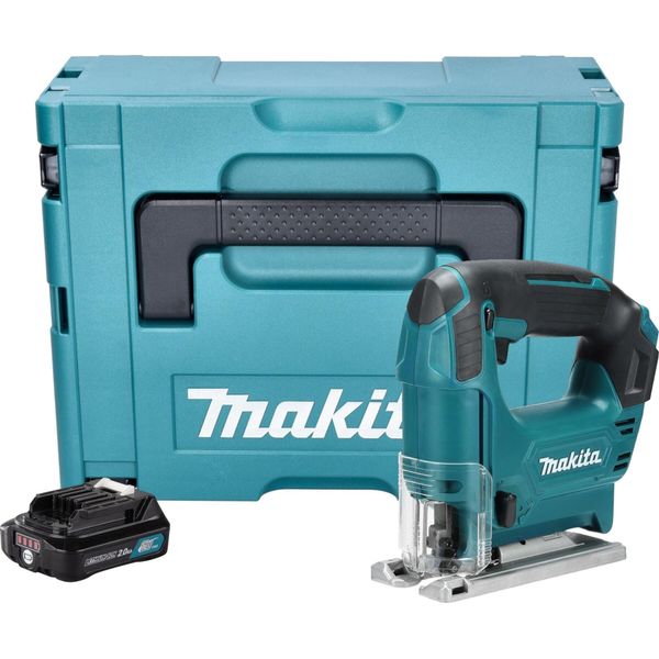 Makita Jv 101 DA1J Seghetto Alternativo A Batteria 12 V Max. 65 Mm + 1X Batteria Ricaricabile 2.0 Ah + Makpac - Senza Caricabatterie-image
