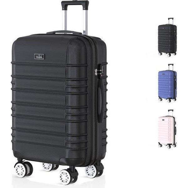 Voyagoux® Avalon - Valigia Da Viaggio Grande - 113L - Valigia - Valigia Da Viaggio Con Ruote - Nero - Chiusura Tsa-image