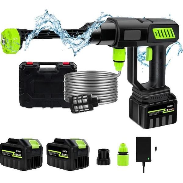 Idropulitrice Ad Alta Pressione, Funzionamento Senza Fili, Applicazioni Di Pulizia Versatili, Ecologica-- 2 Batterie-image