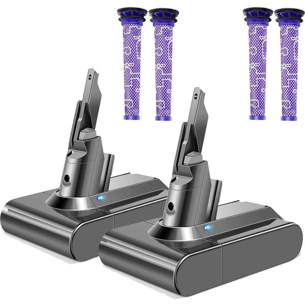 Batteria Hoover, Capacità 6000Mah, Compatibile Con I Modelli Hoover V7 E SV11, 2 Set-image