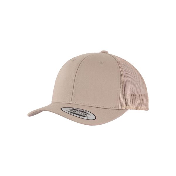 Flexfit 6606 | Cappello / Berretto / Cappello Trucker Retro - Colore: Khaki - Taglia: Unica-image