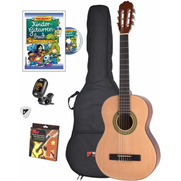 Voggenreiter Voggy Kindergitarren-Set 3/4, 7-Tlg., Akustikgitarre, Akustik Gitarre, Erstgitarre, Kindergitarre, StimmgeräT, Ab 8 Jahre, 398-image