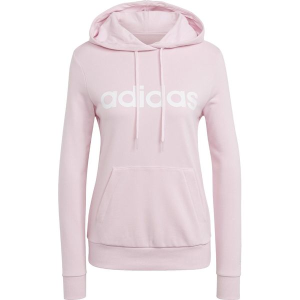 Felpa Con Cappuccio Adidas Essentials Logo Donna, Colore:Blu Scuro, Taglia:M-image