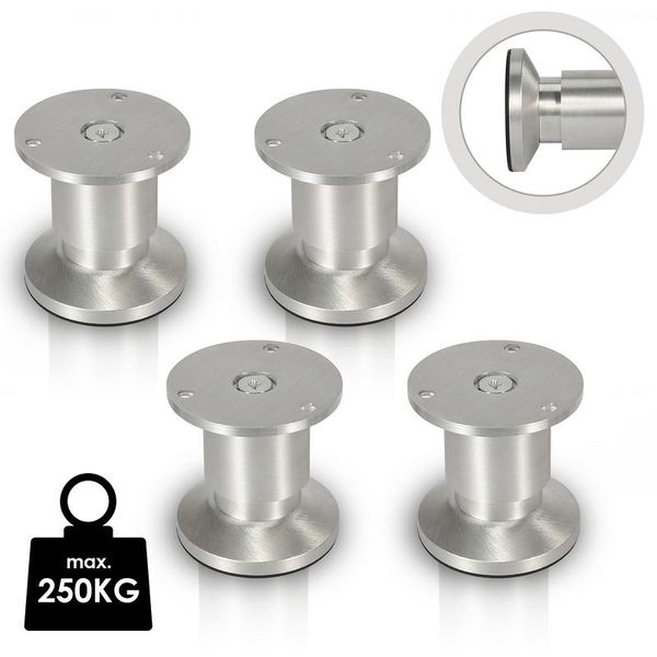 Fiqops 4X Piedini Per Mobili Piedini Per Divani Piedini Per Zoccoli Regolabili Piedini Scorrevoli Piedini Per Tavoli Piedini Per Tavoli Alluminio 60 Mm-image