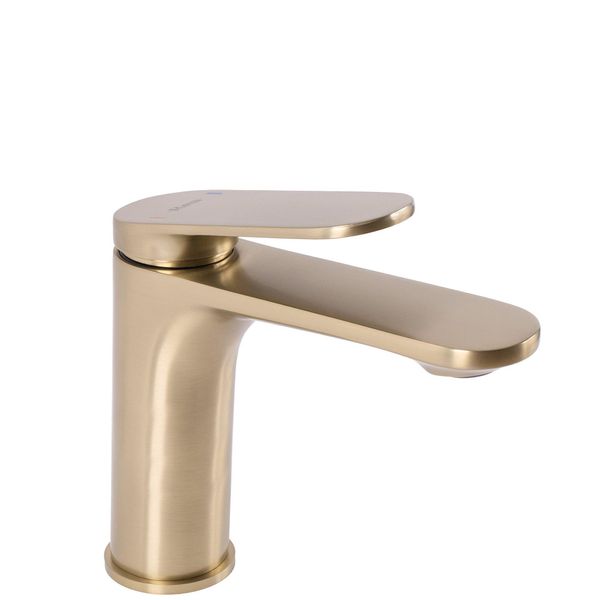 Rubinetto Da Lavabo Rea Marco Brush Gold Low-image