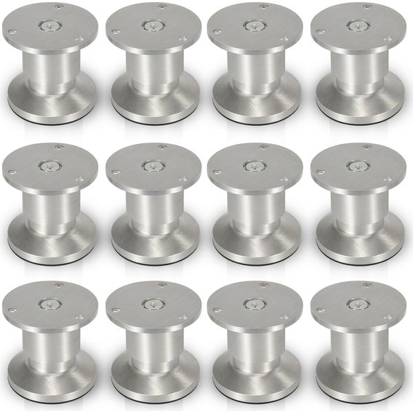 Hengda Set Di 12 Gambe Per Mobili Set Di Gambe Per Tavoli Gambe Per Divani Gambe Per Letti Gambe Per Divani Gambe Per Armadi Gambe Per Mobili Alluminio 4X60Mm-image