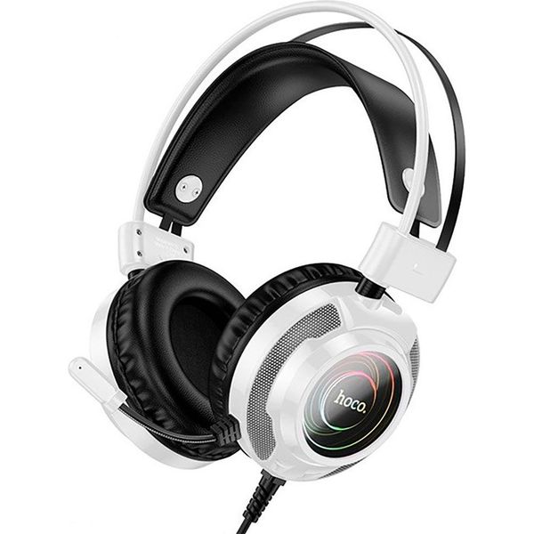 Hoco W110 Resource Gaming Headset Wired Usb+ Jack 3.5 In-Ear White-image
