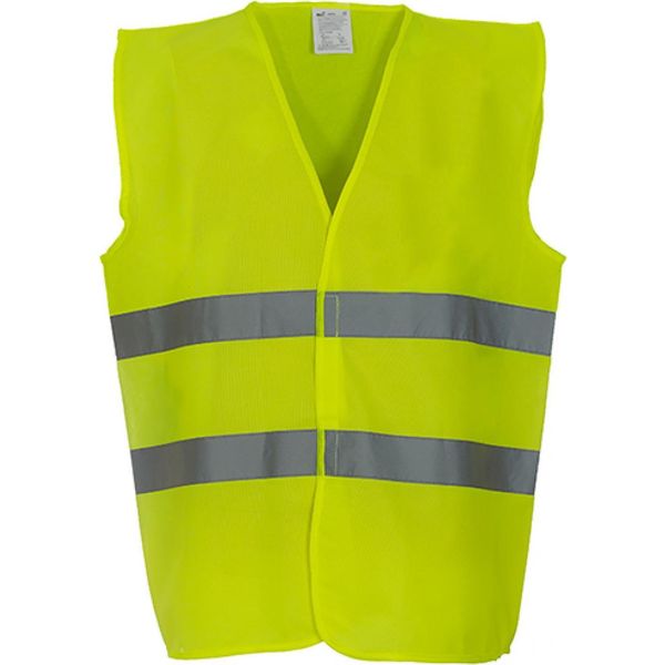 Yoko HVW102 | Gilet Hi Vis 2 Bands - Gilet Di Sicurezza - En Iso 20471 - Colore: Giallo Hi-Vis - Taglia: Xl-image