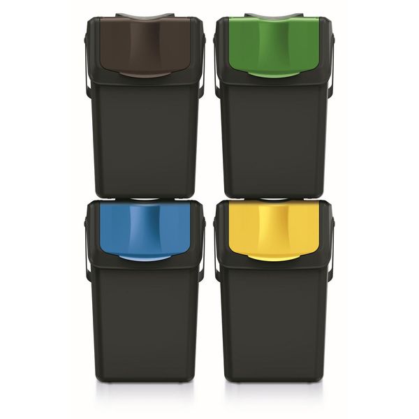 Keden Sortibox ISWB25S4 Set Di Bidoni Per La Raccolta Differenziata 4X25L-image