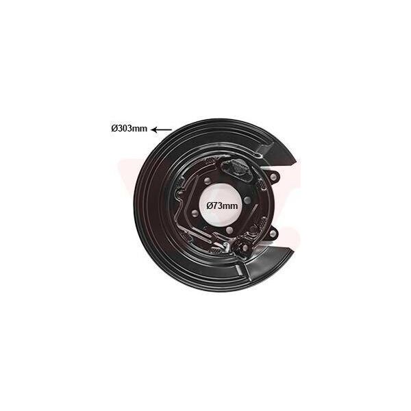 Van Wezel Paraspruzzi Per Disco Freno Per Toyota Corolla (ZZE12, NDE12, ZDE12) Posteriore Destro 5393376 Piastra D'ancoraggio-image