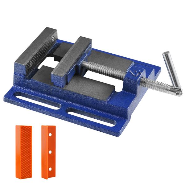 Morsa Vevor 110 Mm Apertura Massima Morsa Per Macchina In Ghisa Verniciata A Polvere Morsa Parallela 7KN Forza Di Serraggio 21 Mm Profondità Di Serraggio Ideale Per Fresatrice Foratrice Piallatrice-image