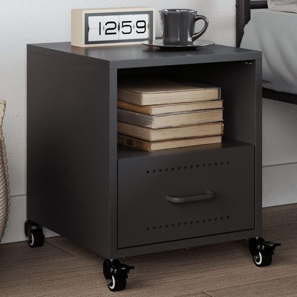 Comodino Elegant Style Nero 36X39X43,5 Cm Acciaio - Comodini E Armadi Hommie4588815 1Pacco-image