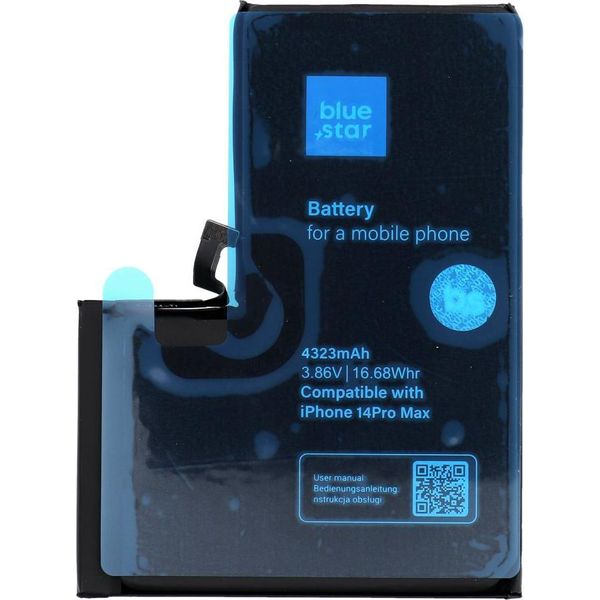 Batteria Adatta Per Iphone 14 Pro Max 4323 Mah Blue Star Hq-image