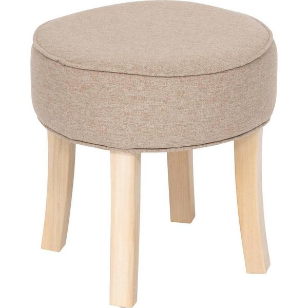 Atmosphera Interior Designer - Hocker "Adriel"" Pappel Beige D35X35Cm"-image