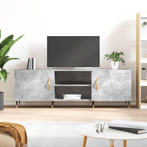 Mobile Tv Vidaxl Cemento Grigio 150X30X50 Cm Materiale A Base Di Legno - Mobile Tv - Mobile Tv - Supporto Tv - Mobile Tv-image