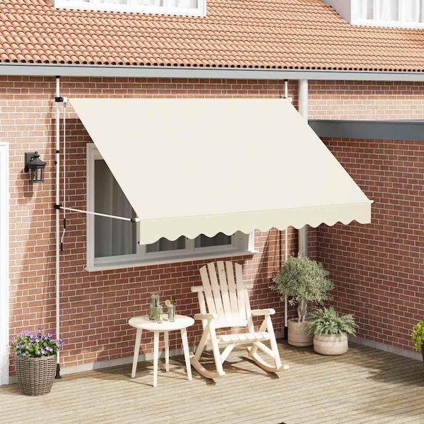 Maison Exclusive - Tenda Da Sole Retrattile Manuale 300 Cm Crema-image