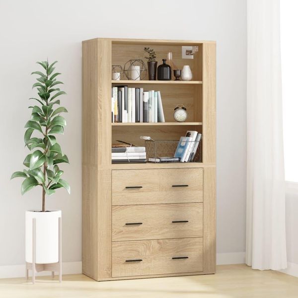 Maison Exclusive - Credenza Rovere Sonoma In Legno Multistrato-image