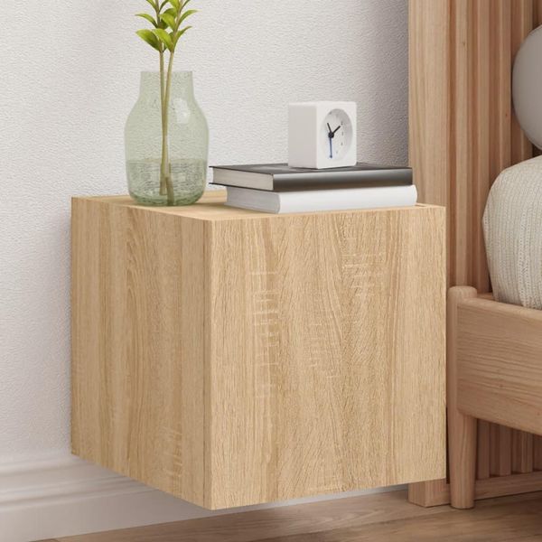 Maison Exclusive - Mobile Tv Con Luci Led Rovere Sonoma 30,5X35X30 Cm-image