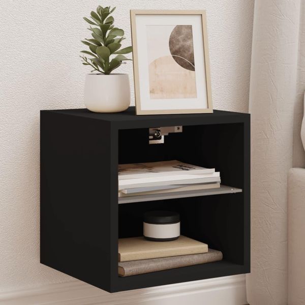 Maison Exclusive - Mobile Tv Con Luci Led Nero 30X28,5X30 Cm-image