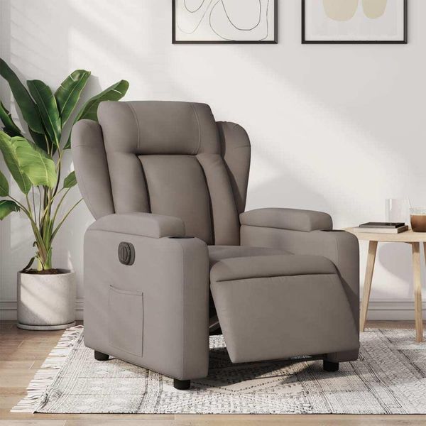 Poltrona Reclinabile Di Design Elettrica In Tessuto Taupe - Tv & Poltrona Reclinabile 2025 New9506327 2Parcel-image