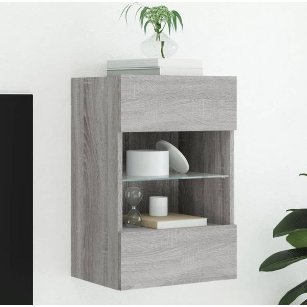 Maison Exclusive - Mobile Tv Con Luci Led Grigio Sonoma 40X30X60,5 Cm-image