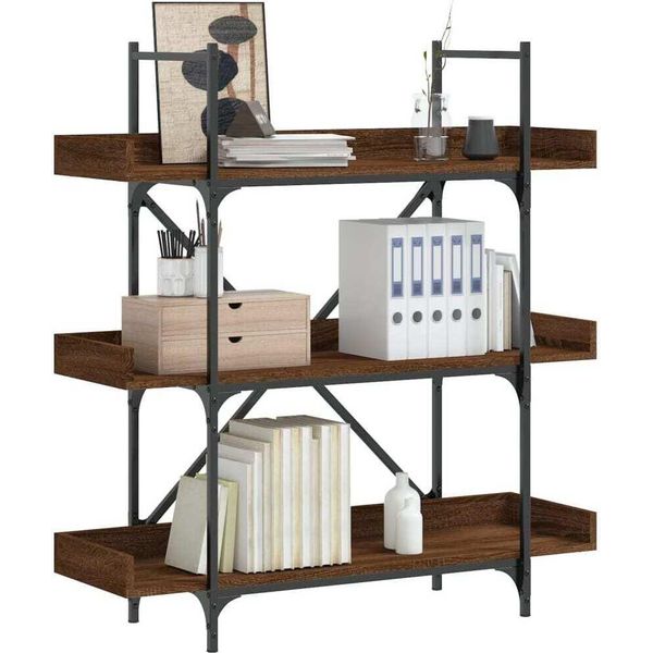 Maison Exclusive - Libreria 3 Ripiani Effetto Rovere Marrone 100X33X108,5 Cm-image