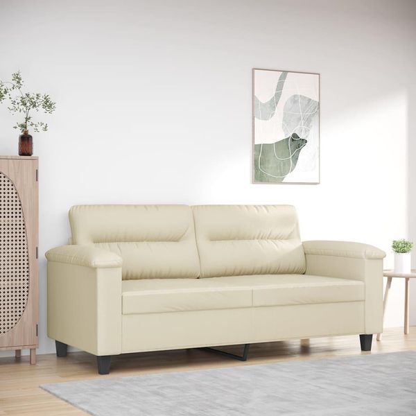Best MöBel Divano 2 Posti Panna 140 Cm Pelle Finta - Divani Classici Cloris New7288040 1Parcel-image