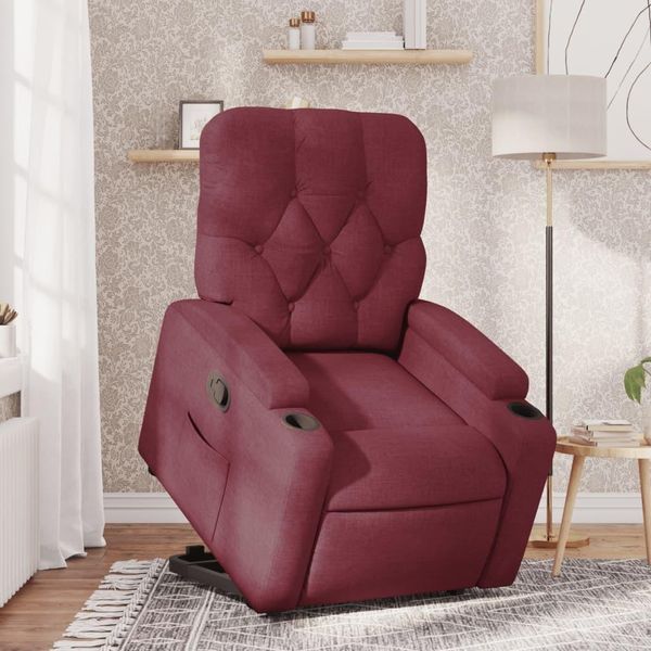 Poltrona Reclinabile Di Design Con Ausilio Per L'appoggio, Tessuto Rosso Vino - Tv & Reclinabili 2025 New9672562 2Parcel-image