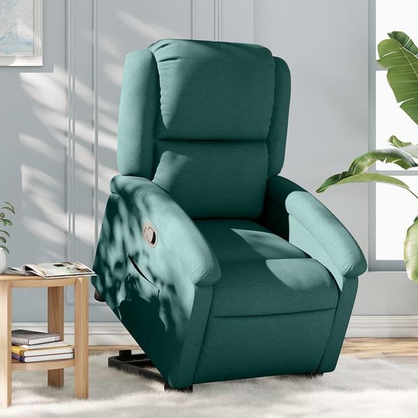 Poltrona Reclinabile Di Design Con Ausilio Di Appoggio In Tessuto Verde Scuro - Tv & Reclinabili 2025 Nuovo4107775 2Pacchi-image