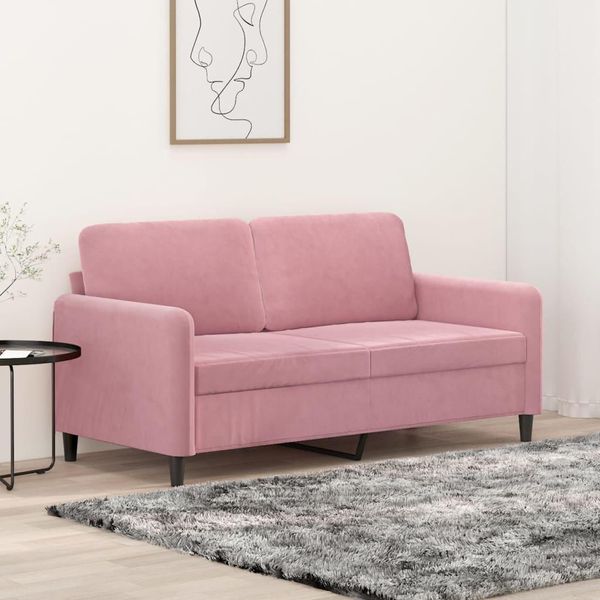 Divano Design A 2 Posti In Velluto Rosa 140 Cm - Divani Classici 2025 New5218231 1Parcel-image