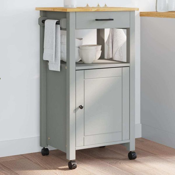 Design New Carrello Da Cucina Monza 48X40X90 Cm Pino Massiccio - Carrello Portavivande Mobili2025 CHY5303070 1Pacco-image
