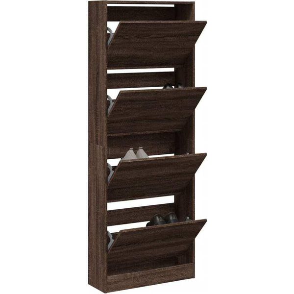Best MöBel Scarpiera Marrone Effetto Rovere 60X21X163,5 Cm Materiale Legno - Portascarpe CL1544766 1Pacco-image