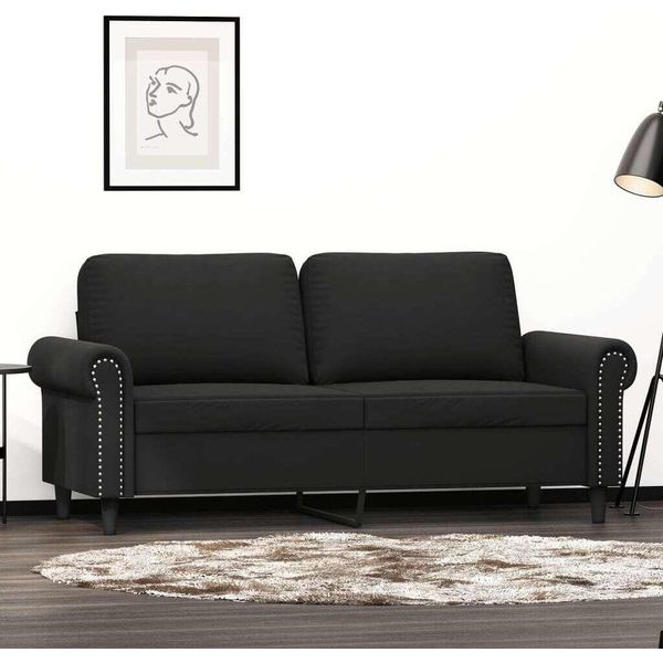 2025 Divano Moderno A 2 Posti In Velluto Nero 140 Cm - Divani Classici,Design 1383219 1Parcel-image