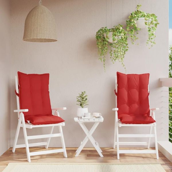 2025 Cloris Cuscini Schienale Alto 2 Pz. Tessuto Oxford Rosso - Cuscini Per Mobili Da Giardino Vendita7045932 1Pacco-image