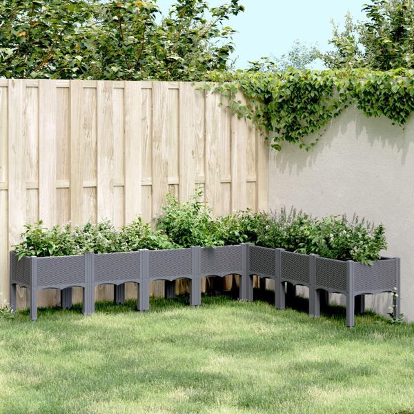 Maison Exclusive - Fioriera Con Piedini Blu-Grigio 200X160X42 Cm Pp-image