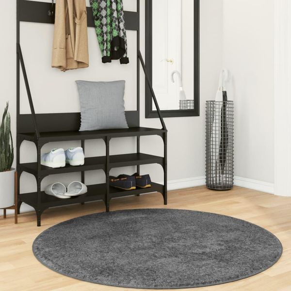 Tappeto Design New Oviedo A Pelo Corto Antracite Ø 120 Cm - Tappeti Designer Mobili2025 CHY7928936 1Pacco-image