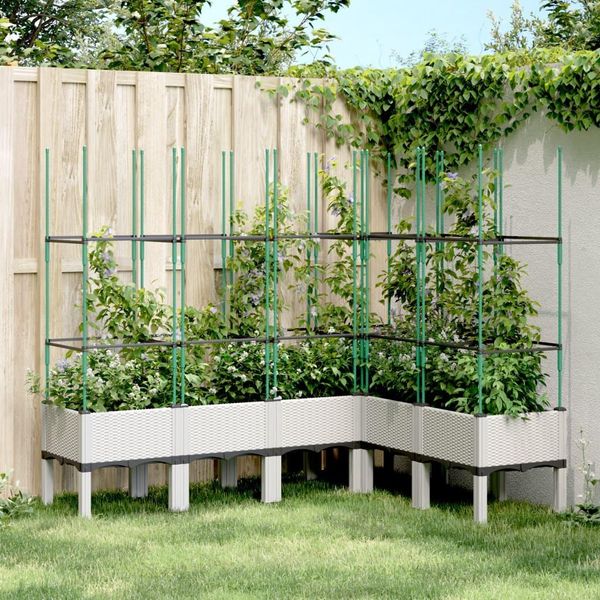 Maison Exclusive - Fioriera Con Griglia Rampicante Bianca 160X120X142,5 Cm Pp-image