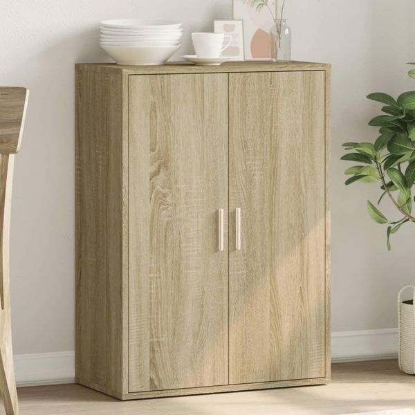 Bei Cloris Vetrina Credenza Rovere Sonoma 60X31X84 Cm Materiale Legno - Cassettiere Nuovo7153200 1Pacco-image