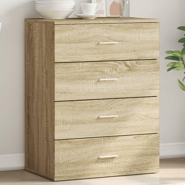 Best MöBel Vetrinetta Credenza Rovere Sonoma 60X39X80 Cm Materiale Legno - Cassettiere Cloris New5689261 1Pacco-image