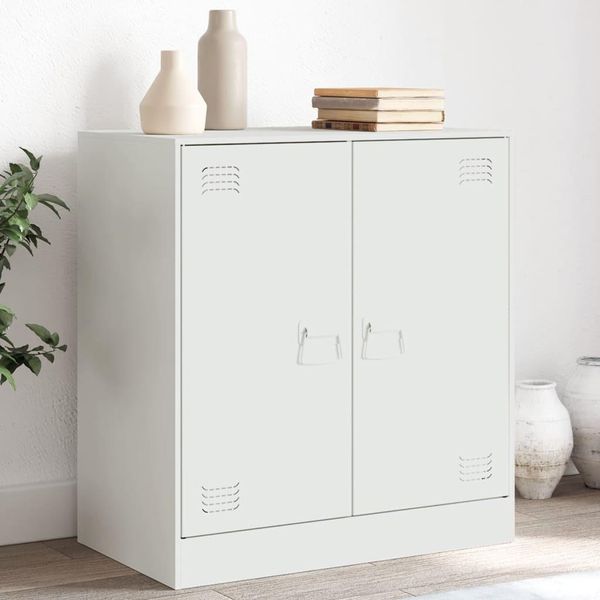Maison Exclusive - Credenza Bianca 67X39X73 Cm Acciaio-image