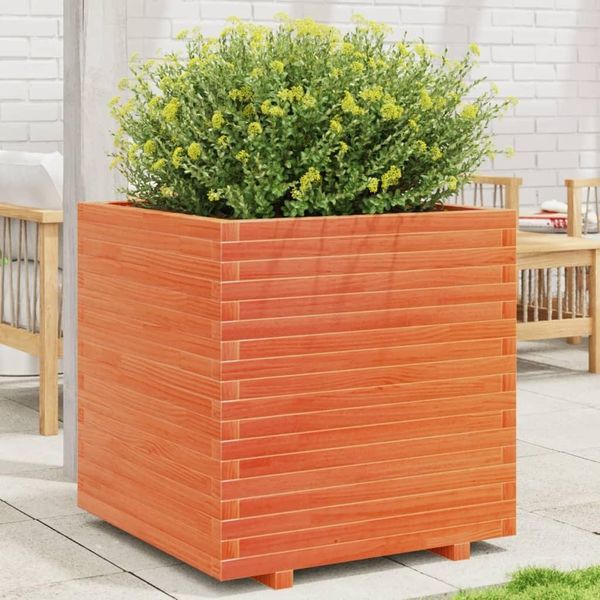 Maison Exclusive - Fioriera Giardino Marrone Cera 70X70X72,5Cm Legno Massello Pino-image