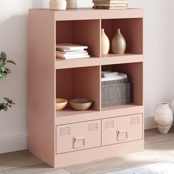 Stabli MöBel Vetrinetta Credenza Rosa 67X39X95 Cm Acciaio - Cassettiere CC4187465 1Pacco-image