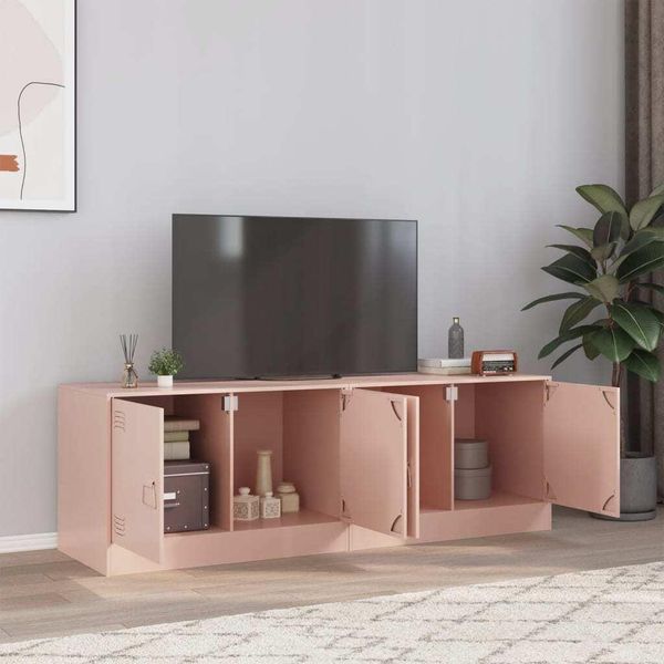Mobili Tv In Stile Elegante 2 Pz. Rosa 67X39X44 Cm In Acciaio - Mobili Tv Hommie9213248 1Pacco-image