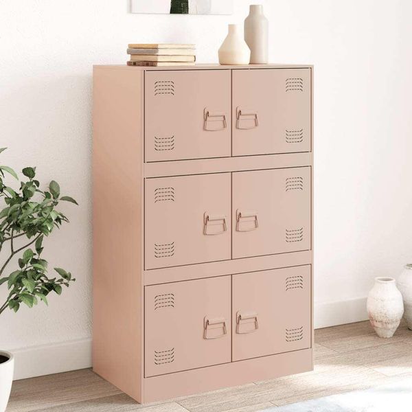 Maison Exclusive - Credenza Rosa 67X39X107 Cm Acciaio-image